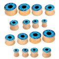 16mm blaues Auge Logo Epoxy Bio Tunnel Piercing